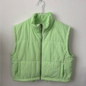 Women’s Thread and Supply Full Zip Quilted Vest Sleeveless Patina Green Medium